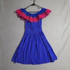 Lilly Pulitzer Borealis Blue Kalama Off The Shoulder Dress 010340 Size Small